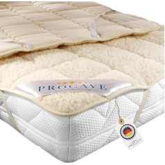 Procave Natural Mattress Cover / Protector / Lambswool Pile with Rubber Straps in the Corner