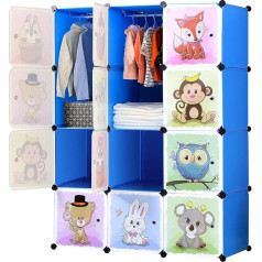 Brian & Dany Expandable Children's Wardrobe, Shelving Unit with Doors