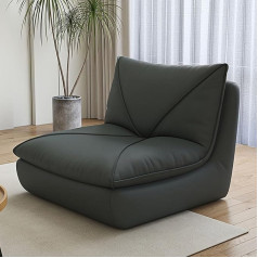 Sohodoo Mid-Century-Bodensofa, Wildleder-/Katzenklauenleder-Boden-Loungesessel, Lazy Sofa-Akzentstuhl for Wohnzimmer, Schlafzimmer, Salon, Büro (Color : Gray)