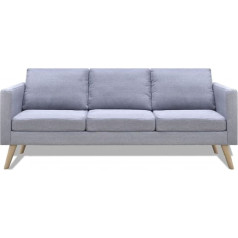 Makastle 3 Seater Sofa Fabric Sofa with Back Cushion and Seat Cushion, Kitchen Sofa Upholstered Sofa, Small Sofa Lounge Sofa Seating Furniture, Upholstered Furniture, Living Room Sofa for Living Room, Kitchen, 168 x 70 x 73 cm