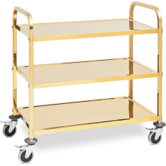 Royal Catering RCSW 3.1G Serving Trolley Stainless Steel 3 Shelves up to 240 kg Kitchen Trolley Stainless Steel Kitchen Trolley Serving Trolley