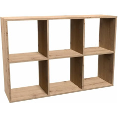 CDF Malax 2 x 3 Book Shelf, Colour: Artisan Oak, Cupboard, Base for Living Room, Office and Study, Shelf for Books and Toys, Modern, Ideal for Children's Room, Teenagers, Teenagers Room