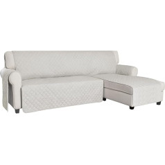 ‎Issuntex ISSUNTEX Sektionale Couchbezüge für Hunde, wendbar, L-förmig, Sofabezug, wasserabweisend, Chaiselongue-Bezug, Fellschutz für Kinder, Haustiere (XL, Elfenbein/Elfenbein)