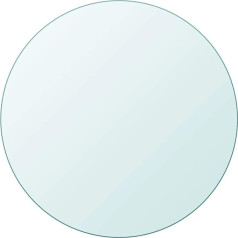 Wifese Table Top 50 cm Coffee Table Dining Table Glass Top Multiplex Plate Glass Top Table Top Round Tabletop Kitchen Top Worktop Glass Panels Round Table Tops Made of Tempered Glass Round