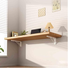 HPIRFYE Wandmontiertes Klappregal aus Massivholz，Wandmontierter Klappschreibtisch，Mehrere Stile verfügbar, Starke Tragfähigkeit, platzsparend, geeignet für Wohnzimmer, Schlafzimmer, Küche(100 * 30cm)
