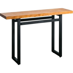 Narrow Long Sofa Table Behind Couch, Vintage Console Table, Black Heavy Duty Iron Frame Display Table, Living Room, Kitchen, Office, Entryway Table, Multifunctional Porch Table (Size: 100 x 35 x 80