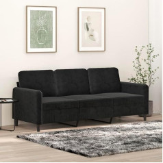 Generisch 3-Sitzer-Sofa Schwarz 180 cm Samt,jiangboyue-359457