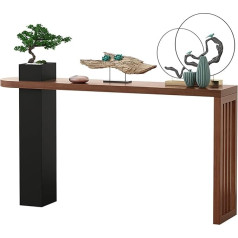 Generisch Rustic Industrial Wooden Entrance Table for Modern Home Decor, Easy Assembly, TV Console Behind Coffee Table, Walnut Wood Stylish Sofa Table for Entryway