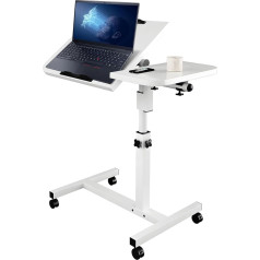 Uyoyous Standing Desk, Laptop Table for Sofa, Mobile Seat Stand, Desk, Bedroom Furniture, Laptop Desk with Wheels, Mobile Overbed Table, Computer Workstation, Portable Desk for