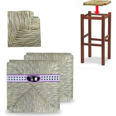 Facilcasa SGABELLO: Picture Straw Chair for Stool, Replacement Floor by Hand Striped, Real Straw Swamp, with Sturdy Wooden Frame, 2 Assembly Instructions (33 x 33 x 3 x 3) No.2 Desk Frame