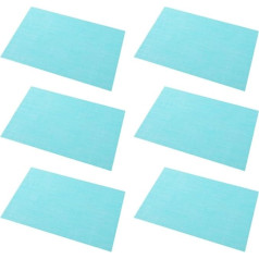 Samorukfor Placemats Set of 6 Washable, Wipe Clean Placemats for Kitchen Table, Heat Resistant, Non-Slip Placemats-E