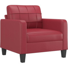 Generic 359110 Armchair 60 cm Faux Leather Wine Red