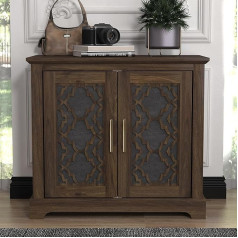 Galano Enfield 2 Door Sideboard, Storage Cabinet and Organiser, Display Cabinet, Console, Freestanding Cabinet for Living Room, Entryway, Hallway, Kitchen (Walnut)