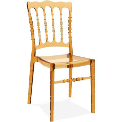 Neuerraum Ghost Chair Vintage Wedding Chair Transparent Amber Brown Picture in Transparent Amber (Not China Product = Quality in Amber)