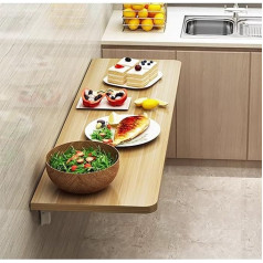 ‎Generisch Wandmontierter klappbarer Frühstücksbartisch aus Holz mit robustem Blatt-Design, ideal für Küche, Schlafzimmer und Badezimmer, inklusive Metallhalterung für Stabilität (Größe: )