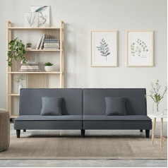 Mengtu Sofa Bed with Bed Function, Sofa Bed, Day Sofa, Bed Bed, Guest Sofa, Guest Bed, Furniture, Dark Grey Velvet