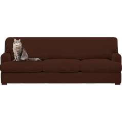 ‎Molasofa molasofa T-Kissen-Sofabezüge mit 3 einzelnen T-Kissen-Form-Sitzbezügen für Heimdekoration, dehnbar, waschbar, fusselfrei, rutschfest, T-Kissen, Sofa-Schonbezug (Sofa, Schokolade), 4 Stück