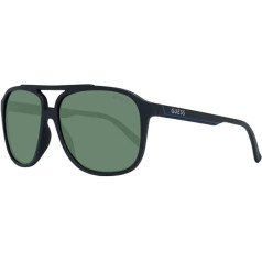 Guess Unisex Gf5084 6002n Sunglasses, Matte Black/Green, One Size, Matte black / green