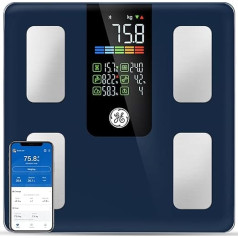 GE Body Fat Scales Perenson Scales Digital Body Analysis Scales with Body Fat and Muscle Mass up to 220 kg Bluetooth Body Scales with App