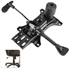 Office Chair, Rocker Mechanism Replacement for Desk Chair, Gaming Chair, Metal Seat Mechanics, Base Plate, Seat Mechanism, Rocker Function, Height Adjustment, Office Chair, Seat Angle Adjuster,