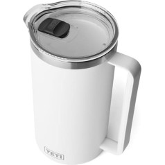 YETI Rambler Jug with Magslider Lid with Screw Cap, White, 64 oz (2 L)