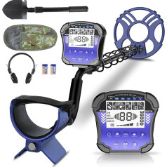 Metal Detector Professional Set, Metal Detector for Adults, Waterproof, Professional Gold Detector with High Accuracy, LCD Display, 5 Modes, Advanced DSP Chip