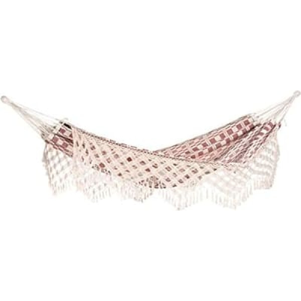 AMAZONAS XXL Boho Hammock from Brazil Rio Bordeaux (Jacquard) 250 cm x 160 cm up to 200 kg Red Patterned Boho Hammock