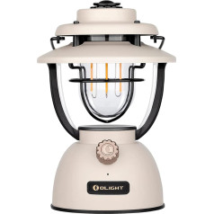 OLIGHT Olantern Classic 2 Pro Camping Lamp, 300 lm, LED Lantern in Retro Style, Continuously Dimmable for Halloween Decoration, Emergency Power Bank, USB Rechargeable, for Camping, Garden, Power