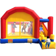 Ballsea Bouncy Castle XXL - Large Inflatable Castle with Trampoline, Slide & Climbing Wall (without Blower)