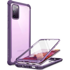 i-Blason Transparent Case for Samsung Galaxy S20 FE (6.5 Inch) 5G Mobile Phone Case Bumper Case Robust Protective Cover [Ares] with Screen Protector 2020, Purple