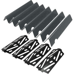 WELL GRILL Aroma Rails & Heat Reflector for Weber Genesis II/LX 400 Series, Genesis II E-410 E-415 S-435 Gas Grill, Flavorizer Bars Burner Cover Accessories for Weber 66033 66796 66041