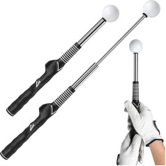 Desoto Golf Swing Trainer Einziehbare Golfgriff-Trainingshilfen zum Aufwärmen, Rechtshänder Golfschläger für Indoor-Praxis, Golfzubehör - Kraft- & Tempo-Training für Chipping Hitting