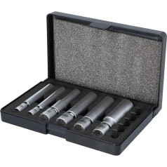 KS Tools 500.7325 Special Glow and Spark Plug Socket Set with Joint | 1/4 Inch + 3/8 Inch | 11-Piece Set