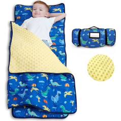 ACRABROS Toddler Sleeping Mat with Pillow and Blanket, Extra Large Rolled Sleeping Mats, Sleeping Bags for Boys and Girls, Kids Sleeping Bag for Daycare, Preschool, Travel, Camping