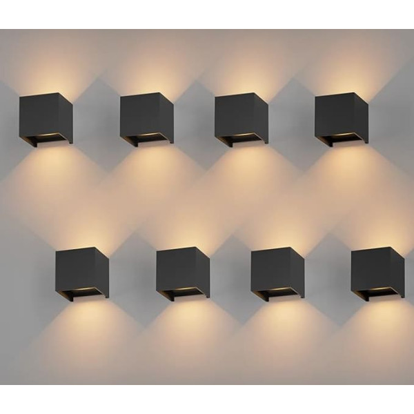 K-Bright New Modern 9W Triangle COB Led Wall Light IP54 Waterproof Outdoor Yard Lamp,Pathway Light for Aisle, Balcony and Garden Warm White