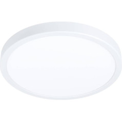 EGLO LED Deckenleuchte Fueva 6, runde Badezimmer Deckenlampe, Badlampe Decke aus Kunststoff in Weiß, Deckenbeleuchtung warmweiß-kaltweiß, IP44, Ø 28 cm