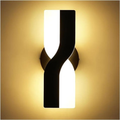 KAWELL 12 W Modern Wall Light LED Dimmable Indoor Wall Lamp LED Wall Lighting for Bedroom Bedside Table Living Room Hallway Lounge Stairs Corridor