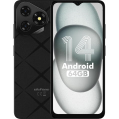 Ulefone Note 19 Smartphone Without Contract, 6GB + 64GB /512GB TF Mobile Phone Cheap, 6.56 Inch HD+ Android 14 Smartphone, 5000 mAh Battery 8MP Camera Simlock-Free Mobile Phone, 4G Dual SIM/Face