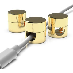 HZHSGLY Kabelanker, Premium-Aluminium-Kabelanker, Kabel-Organizer-Clips für Zuhause, Büro, goldfarben, 6 Stück