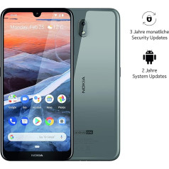 Nokia 3.2 Dual SIM Smartphone - German Warranty (15.9 cm (6.26 inches), 13 MP main camera, 2GB RAM, 16GB internal memory, Android 9 Pie) steel
