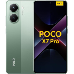 Xiaomi Poco X7 Pro Smartphone, 12+256GB, Green, 50MP Main Camera with OIS, 6000mAh (Typ.) Battery with 90W HyperCharge, IP68, AI Functions (Charger Not Included)