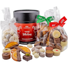 Hallingers Von Nikolaus Christmas Gift Set, Chocolates Almonds Orange Slices as a Gift for Christmas (Set) - Easter Gifts Easter Basket Easter Eggs & Easter Decoration | Congratulations Glückwü