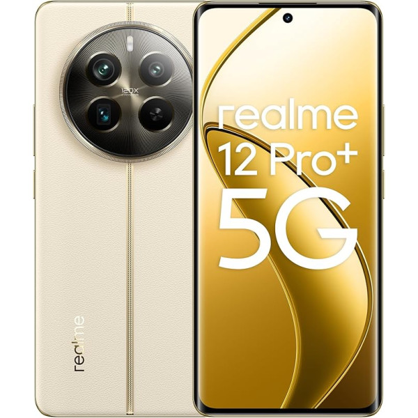 realme 12 Pro+ 5G Smartphone 8+256GB Snapdragon 7s Gen 2 Camera 64MP + 50MP IMX890 OIS Curved AMOLED Display 120Hz 6.7