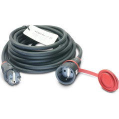 ENECEN 1022202 Extension Cable 230 V/16 A IP44 Rubber H07RN-F 3 x 2.5 mm² with Solid Rubber ST/KU BD 2 m