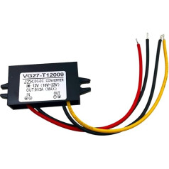 JZK Waterproof Voltage Converter 12V to 9V 3A DC Power Converter for Phone Car Audio Radio LED Display