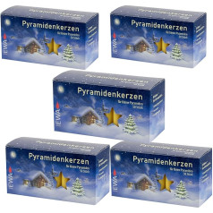Ebersbacher Wachswaren Sparpack's Pyramid Candles Natural Size 14 x 74 mm (Natural, 5 x 50 Pieces) (PK 50/500)