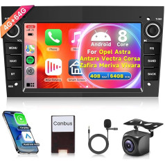 4G + 64G Wireless Carplay Android 13 Car Radio for Opel Astra Antara Vectra Corsa Zafira Meriva Vivara Vivaro 7 Inch Car Radio with Android Car Navigation GPS WiFi Mirror LInk Bluetooth FM/RDS