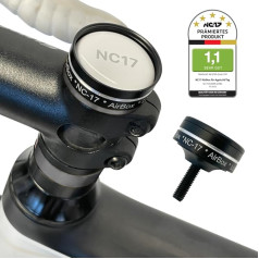 NC-17 Connect AirBox A-Headset Mount | Bicycle Mount with Anti-Theft Protection for Apple AirTag | Only for Bikes with A Headset | with Laser Engraving