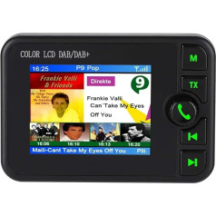 Eboxer 2.4 Inch Colour LCD Car DAB Radio 170-240MHz DAB / 87.5-108MHz FM Car Digital DAB Radio Bluetooth Music Player Radio