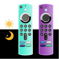 [2 Pack] Remote Control Cover Compatible with Voice Remote Control 3rd Generation Non Slip Silicone Protective Case with Lanyard